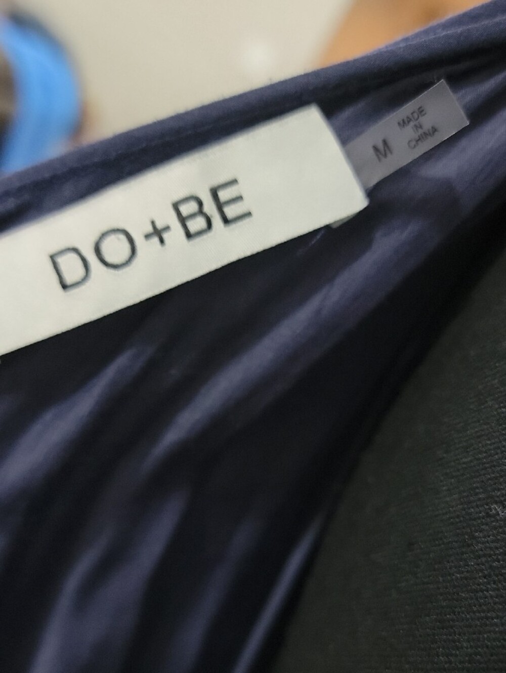 DO+BE One-Shoulder Navy Wide-Leg Jumpsuit - Picture 9 of 11